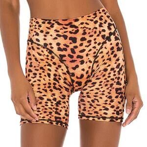 NEW $98 FREE PEOPLE we are HAH shorts Lanka XS leopard print